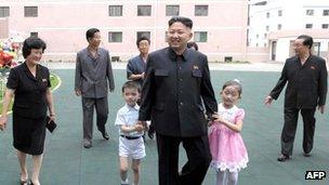 Kim Jong-un visiting Kyongsang kindergarten in Pyongyang