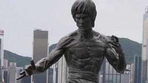 Bruce Lee statue in Hong Kong