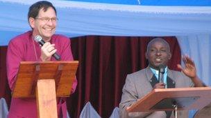 The Right Reverend Nigel Stock and Reverend Absalom Vyankende