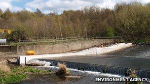 Fish pass on the River Derwent