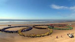 Olympic rings Crosby beach