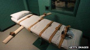 Death chamber in Huntsville, Texas file photo