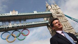 Lord Coe at Tower Bridge in London