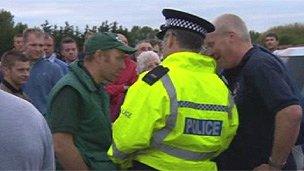 Protesters in Somerset