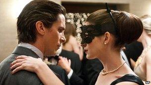 Christian Bale and Anne Hathaway in The Dark Knight Returns