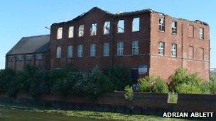 Donisthorpe factory after fire