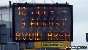 Sign outside City of Coventry Stadium