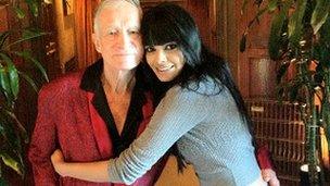 Hugh Hefner and Sherlyn Chopra