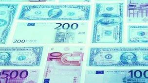 Euros and dollars