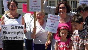 Library protesters