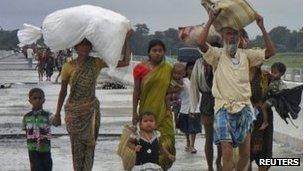 Villagers in Chirang district, 24 July 2012