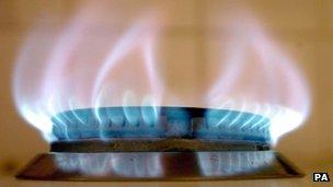 A gas ring flame