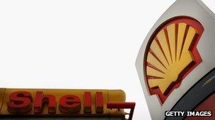 A Royal Dutch Shell petrol station