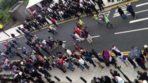 Queue for tickets at St James' Park