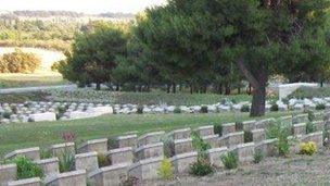 War graves in Gallipoli