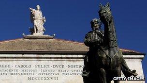 Statue of Giuseppe Garibaldi in Genoa, Italy (file photo)