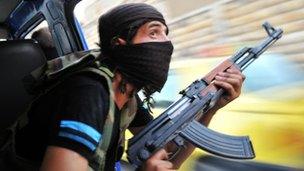 A rebel fighter in Syria