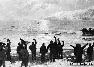 Shackleton's crew on Elephant Island