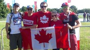 Canadian supporters at Eton Dorney