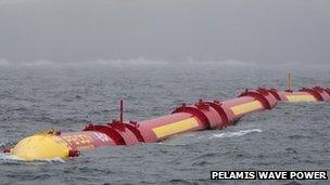 Pelamis wave device