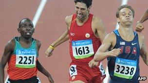 Athletes racing in Beijing Olympics