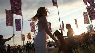 Fans dance at WOMAD