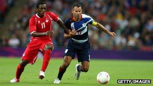 Ryan Giggs playing for Team GB against UAE