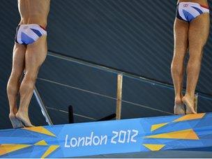 Tom Daley and Pete Waterfield prepare to dive