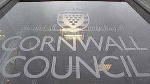 Cornwall Council sign