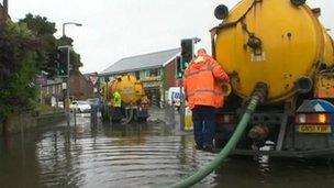 Tanker pumping water from Felpham