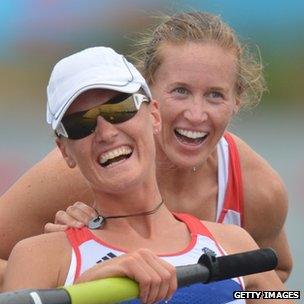 Helen Glover (right) and Heather Stanning.Pic: AFP/Getty