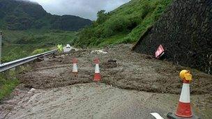 Landslip at the Rest and Be Thankful