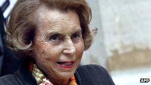 L'Oreal heiress Liliane Bettencourt in October 2011