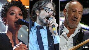 Corinne Bailey Rae, Jarvis Cocker and Pete Townshend