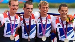 Chris Bartley (right) with his silver medal