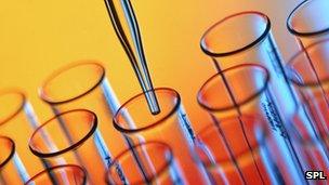 Pipette and test tubes