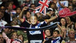 Team GB fans at the Millennium Stadium