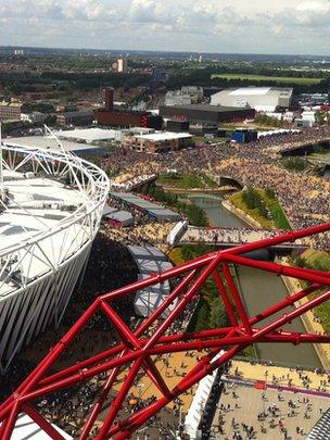 Orbit Tower lunchtime view