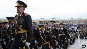 Turkish officers in Ankara, 29 Oct 10