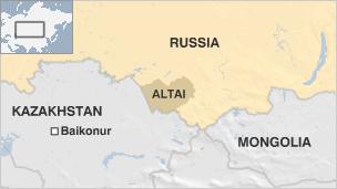 Russia Altai map