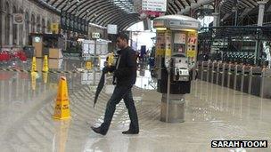 Interior of Newcastle train station