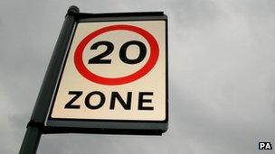 20mph zone sign (generic)