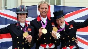 Charlotte Dujardin, Carl Hester and Laura Bechtolsheimer