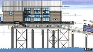 An architect's impression of the new lifeboat station