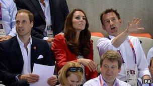 Jeremy Hunt, right, with the Duke and Duchess of Cambridge