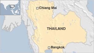 A map of Thailand