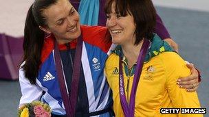 Victoria Pendleton and Anna Meares