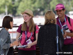 "Team London Ambassadors" provide city centre maps and help answer any questions tourists may have