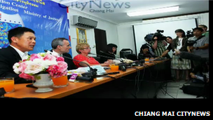 The press conference in Chiang Mai