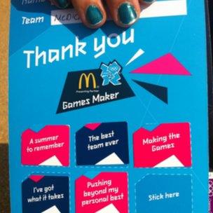 Laura Morgan's Games Maker sticker card